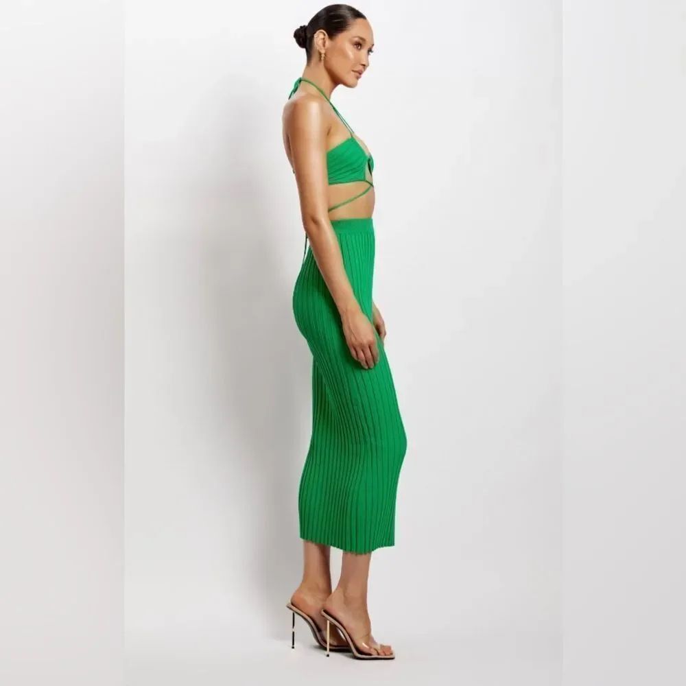 Meshki Crystal Vibrant Green Ribbed Set - Picture 3 of 13